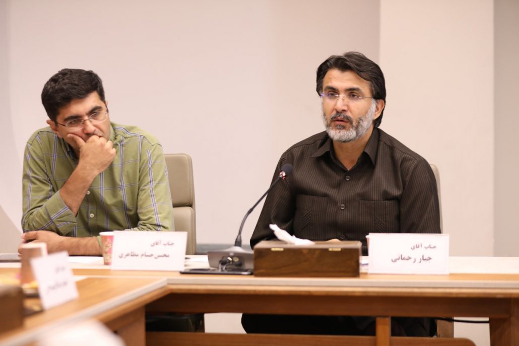 جبار رحمانی و محسن حسام مظاهری در نشست اندیشکده هاتف