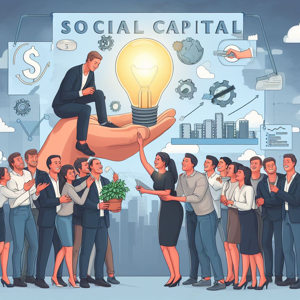 سرمایه اجتماعی و حمایت نزدیکان در توسعه کسب‌وکار (عکس را هوش مصنوعی ساخته است)