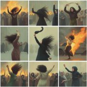 کشف حجاب رضاخانی و جنبش زن زندگی آزادی (تصویر را هوش مصنوعی ساخته است) کشف حجاب رضاخانی و جنبش زن زندگی آزادی (تصویر را هوش مصنوعی ساخته است)